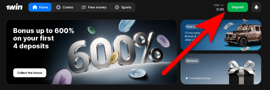 Make Deposit at 1Win Aviator