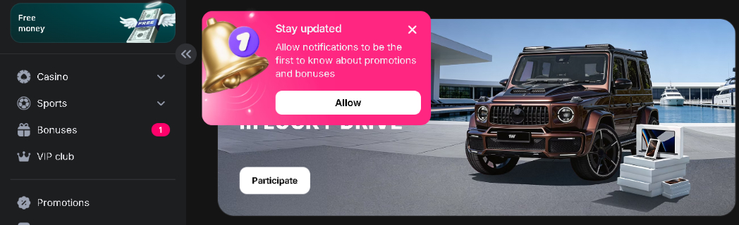 Notifications at 1win Aviator