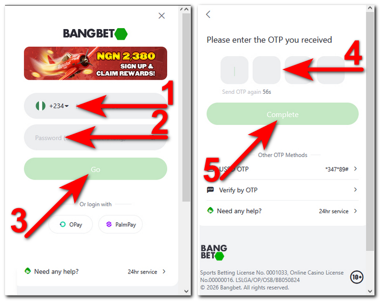 Bangbet Casino Registration