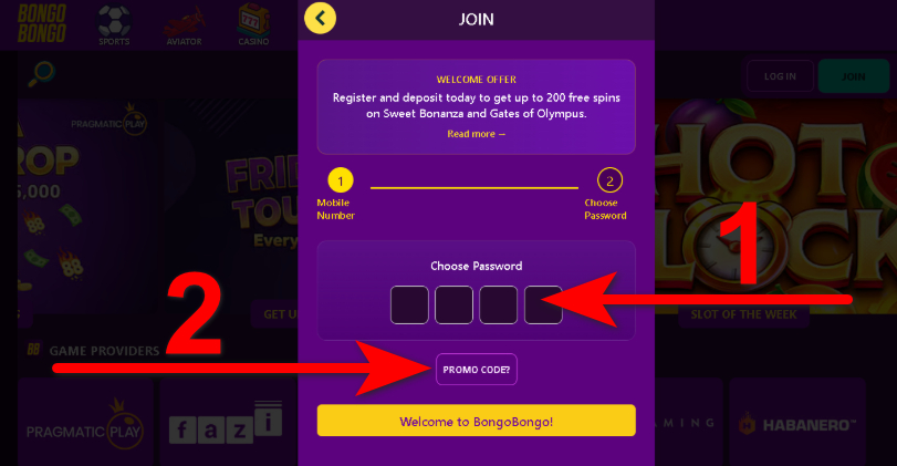 Bongobongo Aviator Registration step3