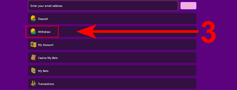 Withdrawals at Bongobongo Step3